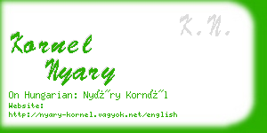 kornel nyary business card